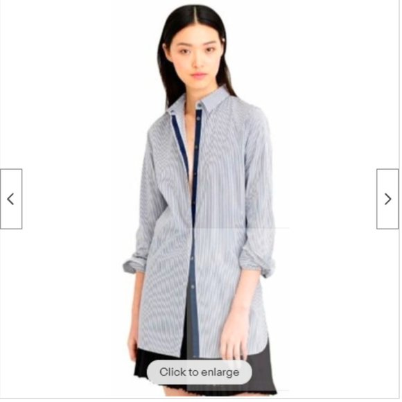 J. Crew Tops - J. Crew Blue Endless Stripes Button Down Shirt